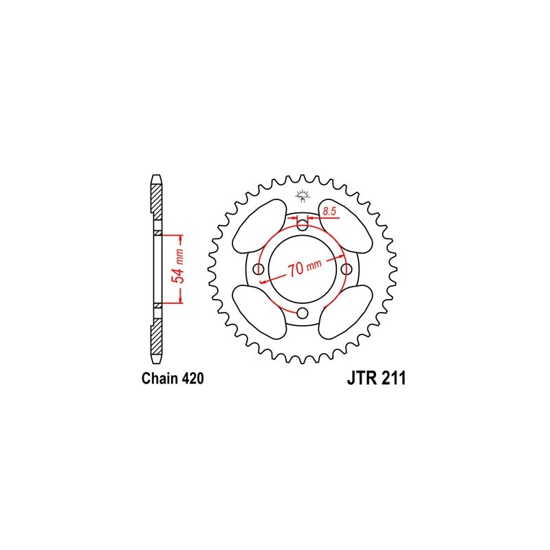 Csillagkerék JT 42 fogak,420