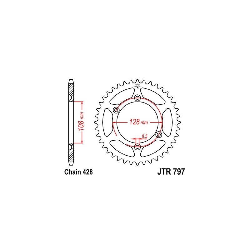 Csillagkerék JT 57 fogak,428