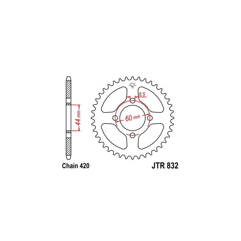 Csillagkerék JT 46 fogak,420