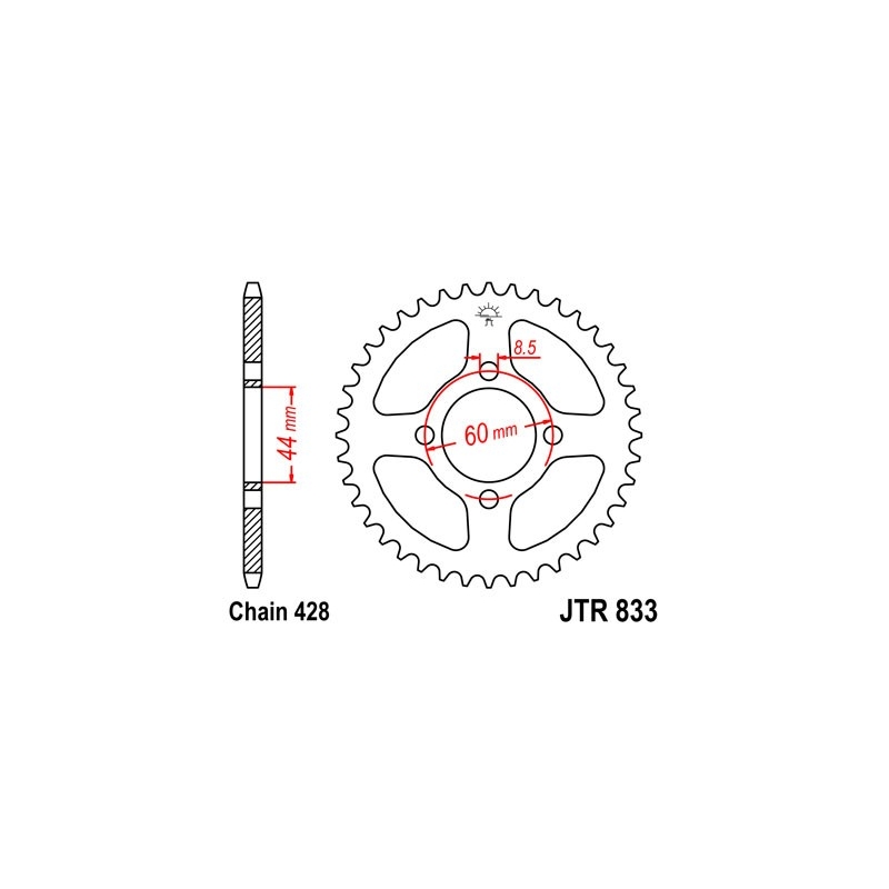 Csillagkerék JT 43 fogak,428