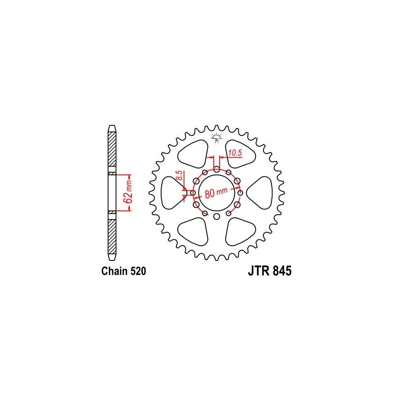 Csillagkerék JT 41 fogak,520
