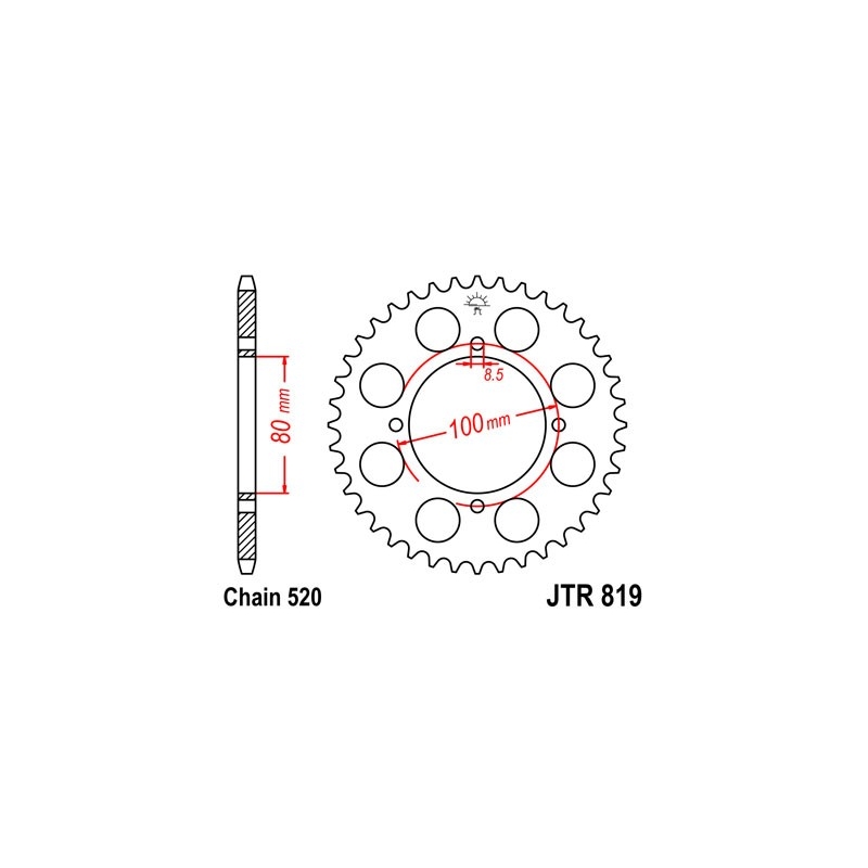 Csillagkerék JT 41 fogak,520