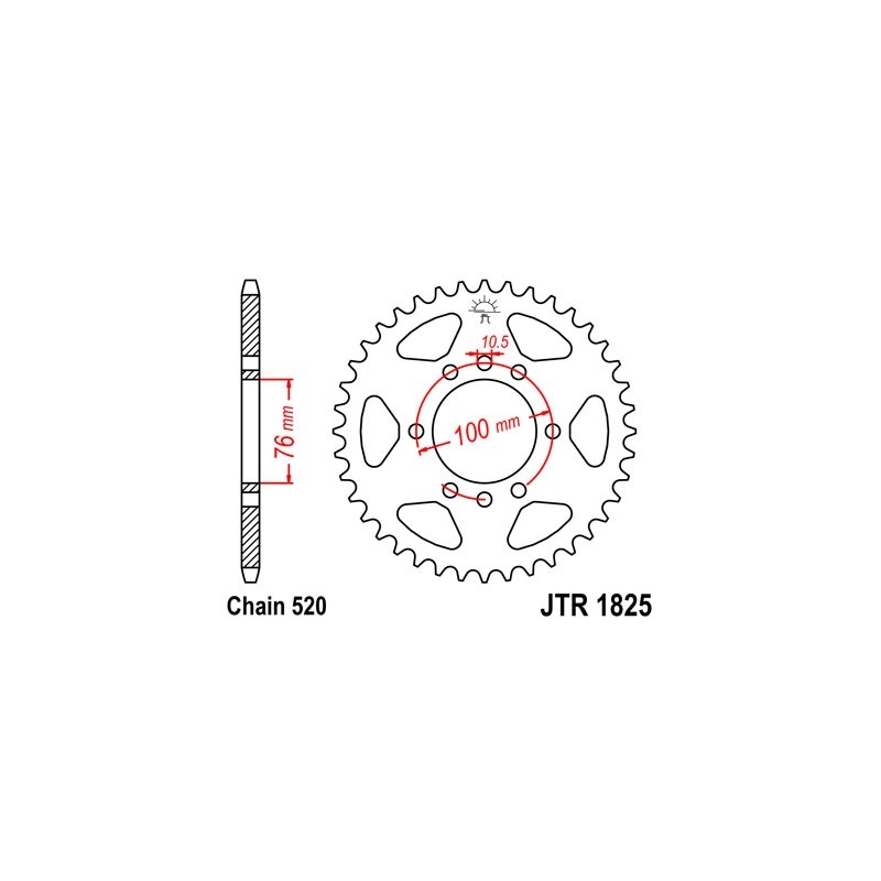 Csillagkerék JT 43 fogak,520