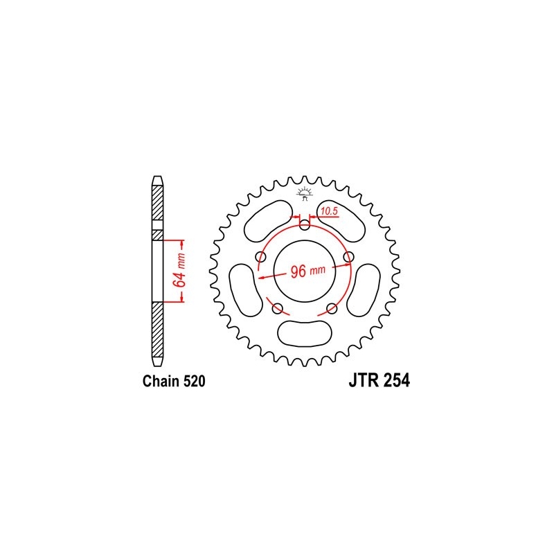 Csillagkerék JT 37 fogak,520