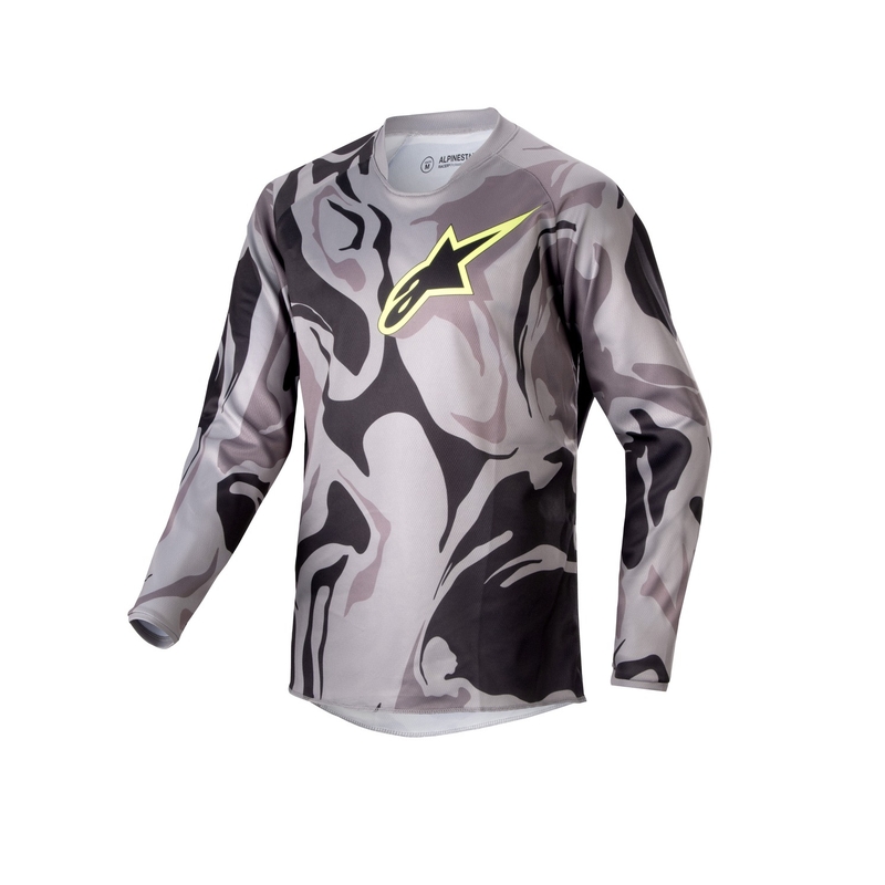 Alpinestars Racer Tactical 2024 gyerek motokrossz mez  szürke camo-fluo sárga-fekete