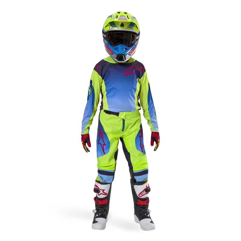 Alpinestars Racer Ocuri 2024 gyerek motocross mez fluo sárga-kék-piros