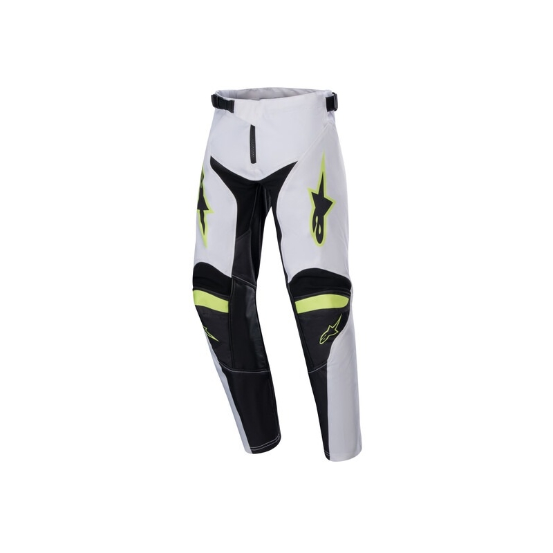 Alpinestars Racer Lucent Kids motocross nadrág fehér-fekete-fluto sárga