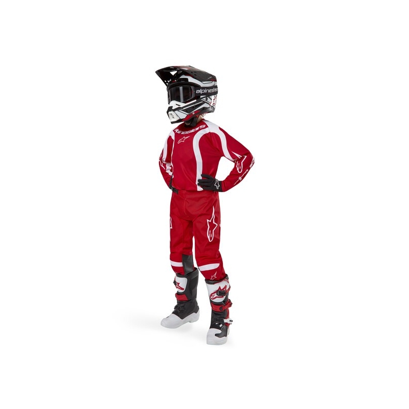 Alpinestars Racer Lurv 2024 gyerek motokrossz nadrág piros-fehér
