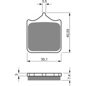 Fékbetét GOLDFREN 177 S3 (1 set = 4 pcs)