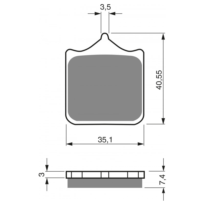 Fékbetét GOLDFREN S33 STREET FRONT (1 set = 4 pcs)