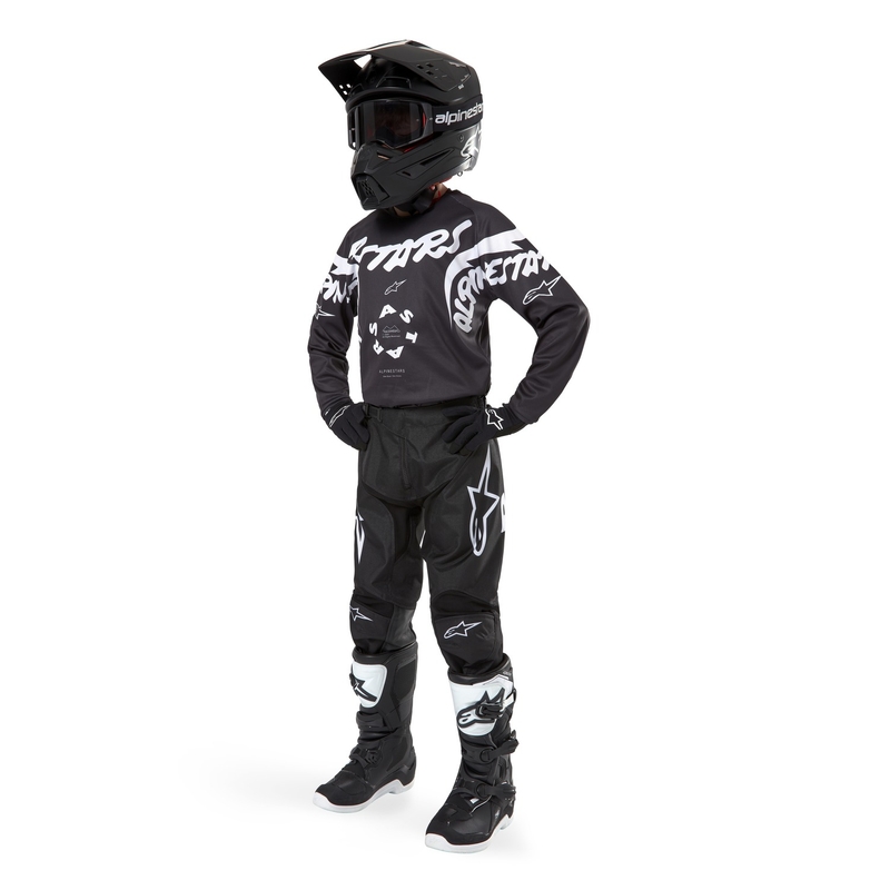 Alpinestars Racer Hana 2024 gyerek motokrossz nadrág fekete-fehér