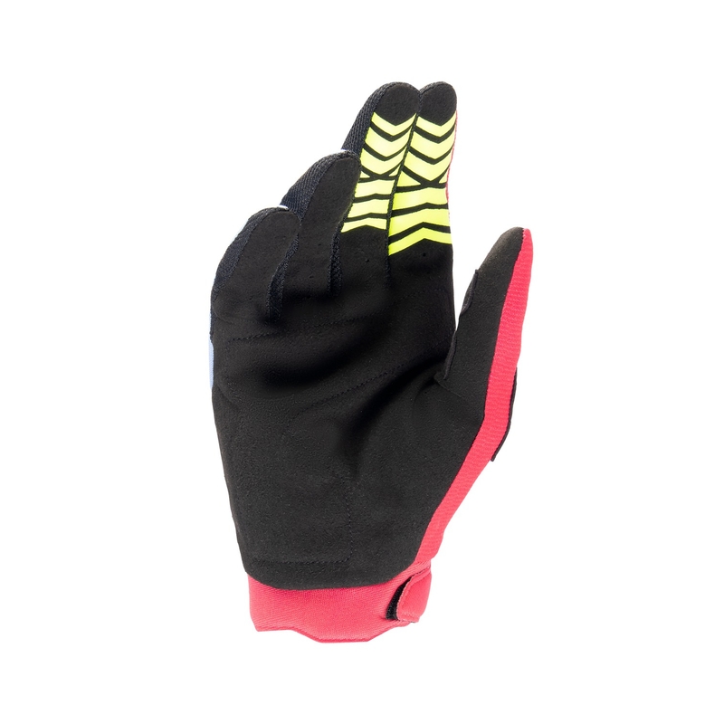 Alpinestars Full Bore 2024 gyerek motokrossz kesztyű világoskék-piros-fluo sárga-fekete