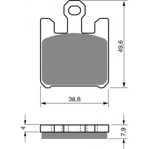 Fékbetét GOLDFREN 200 S3 (1 set = 4 pcs)