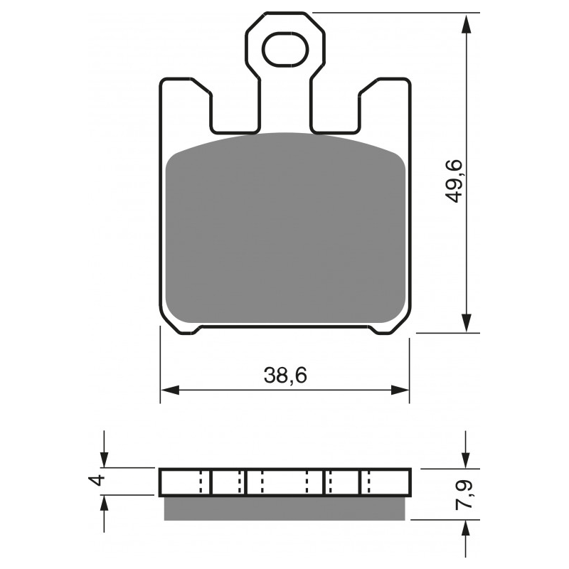 Fékbetét GOLDFREN S3 (1 set = 4 pcs)
