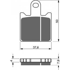 Fékbetét GOLDFREN 249 S3 (1 set = 4 pcs)
