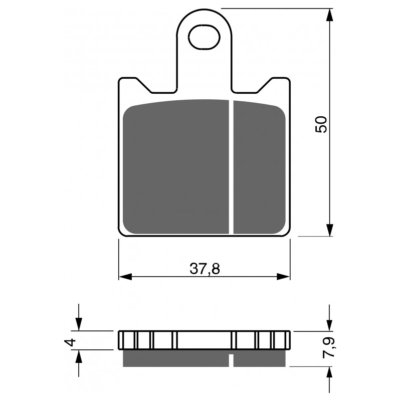Fékbetét GOLDFREN S3 (1 set = 4 pcs)