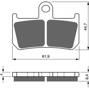 Fékbetét GOLDFREN 246 GP6 (1 set = 2pcs small, 2pcs large)