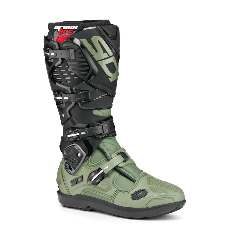 SIDI CROSSFIRE 3 SRS motoros csizma zöld-fekete