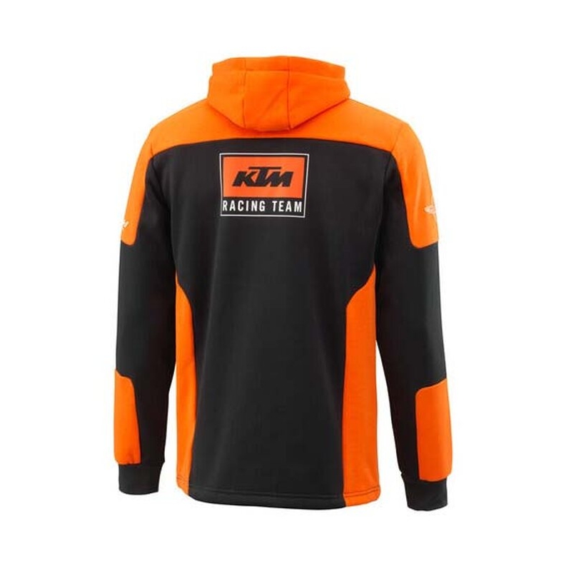 KTM Team Zip Hoodie pulóver fekete-narancssárga