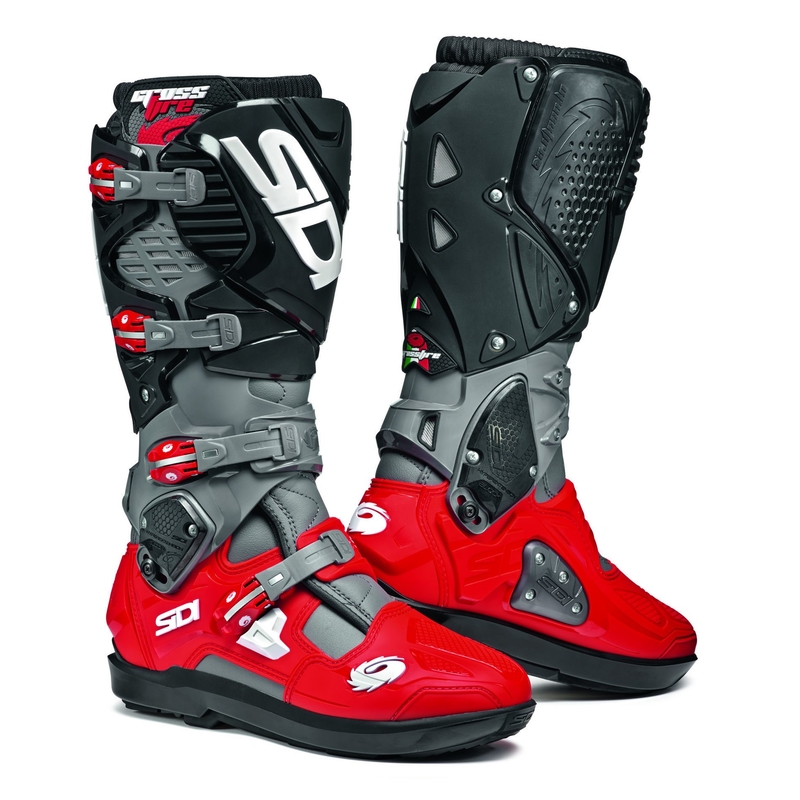 SIDI CROSSFIRE 3 SRS motoros csizma szürke-piros-fekete
