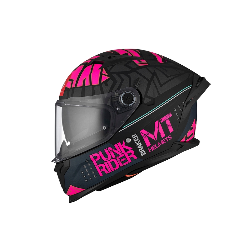 MT BRAKER SV PUNK RIDER B8 zárt bukósisak fekete-rózsaszín