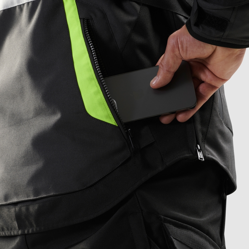 Rebelhorn Hiker IV motoros kabát fekete-szürke-fluo sárga