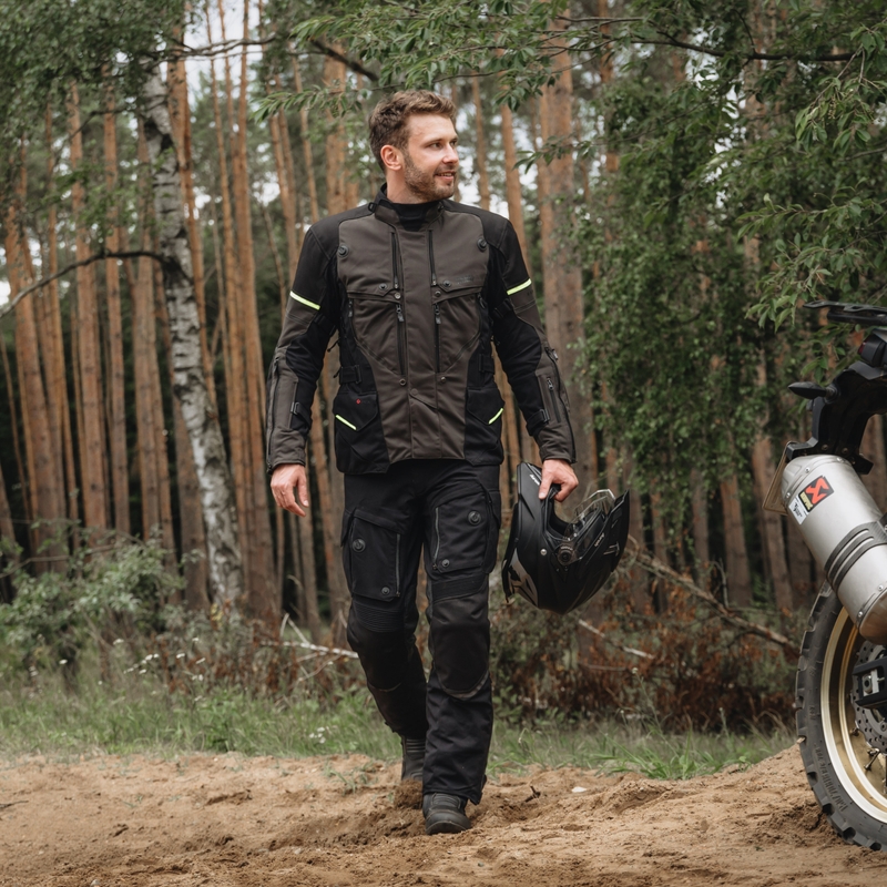 Rebelhorn Range antracit-fekete-fluo sárga motorkerékpár dzseki