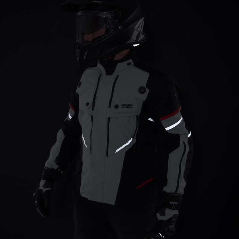 Rebelhorn Range szürke-fekete-piros motoros dzseki