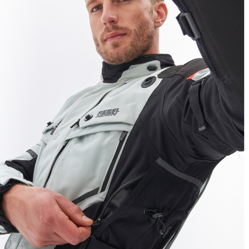 Rebelhorn Range szürke-fekete-piros motoros dzseki