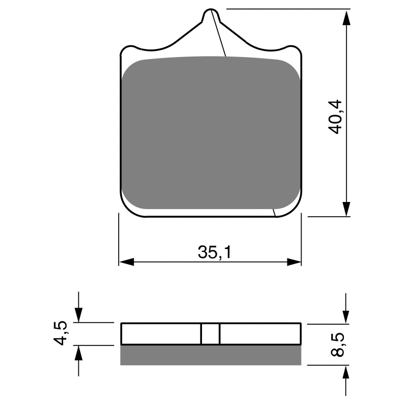 Fékbetét GOLDFREN S33 STREET FRONT (1 set = 4 pcs)