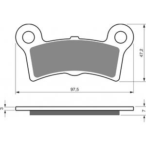 Fékbetét GOLDFREN 354 S3 (1 set = 4 pcs)
