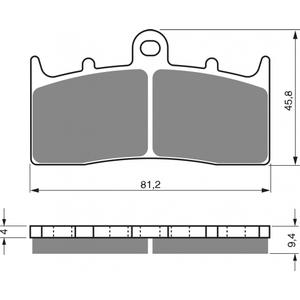 Fékbetét GOLDFREN 318 S33 STREET FRONT