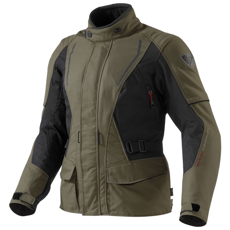 Női motoros kabát Revit Monroe Black-Olive Green