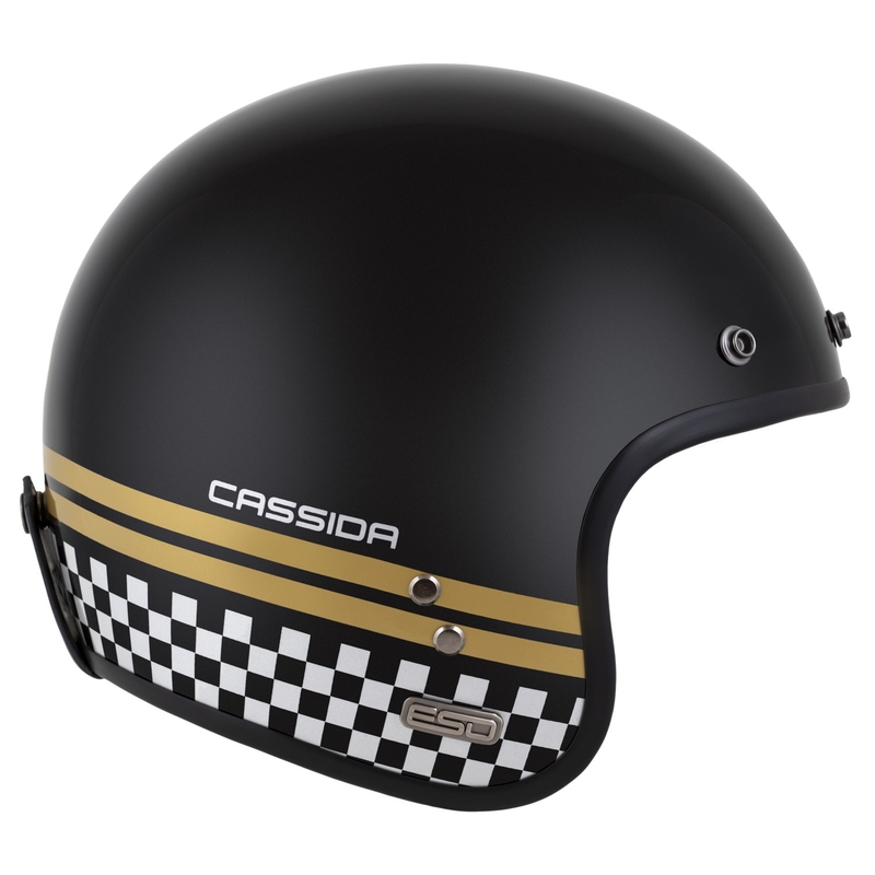 Cassida Eso Forty Nine nyitott bukósisak fekete gyöngyház-arany-szürke