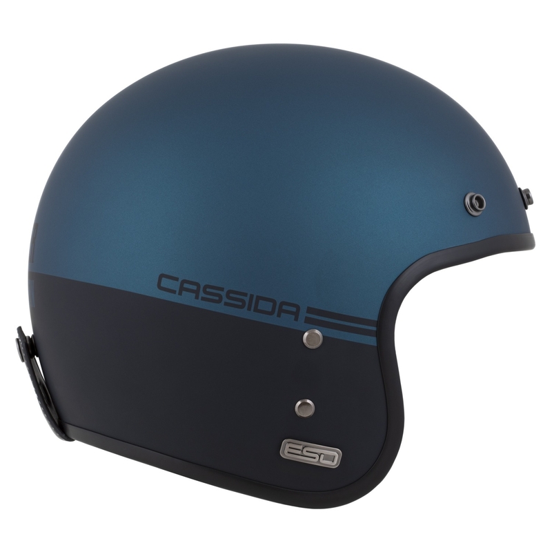 Cassida Eso Super Hooligan Open Face sisak fekete matt-metálkék