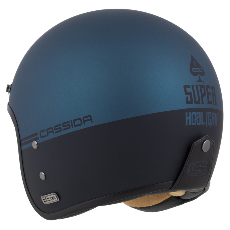 Cassida Eso Super Hooligan Open Face sisak fekete matt-metálkék