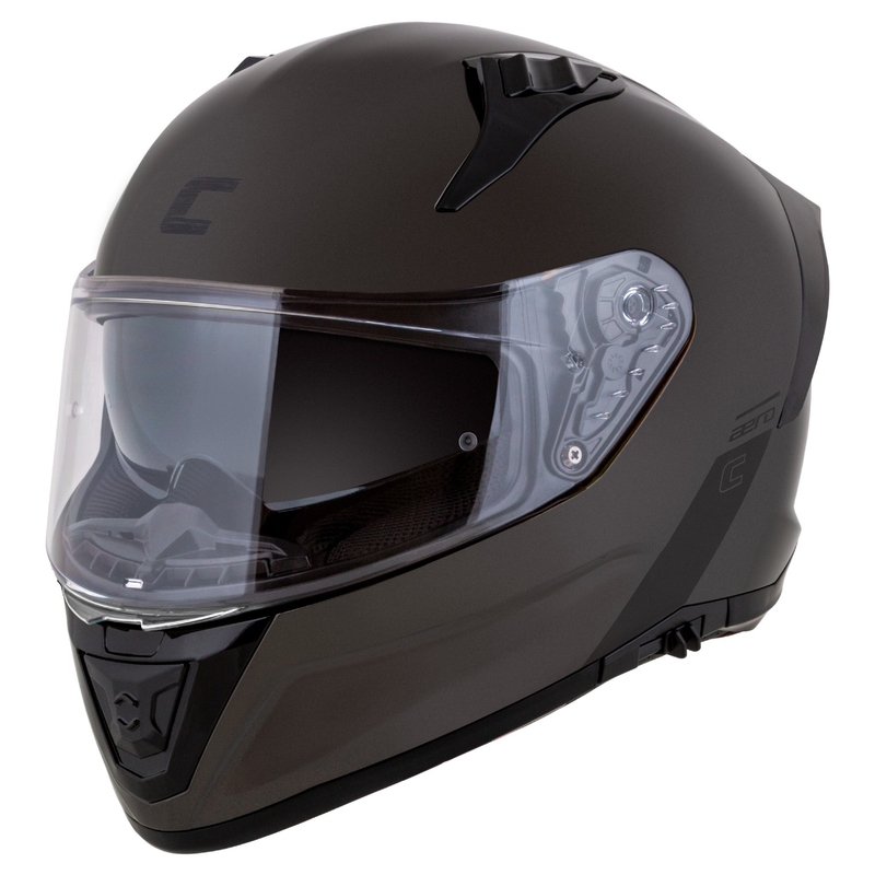 Cassida Aero Super Mono teljes arcmaszkos motoros sisak, fényes fekete króm-fekete