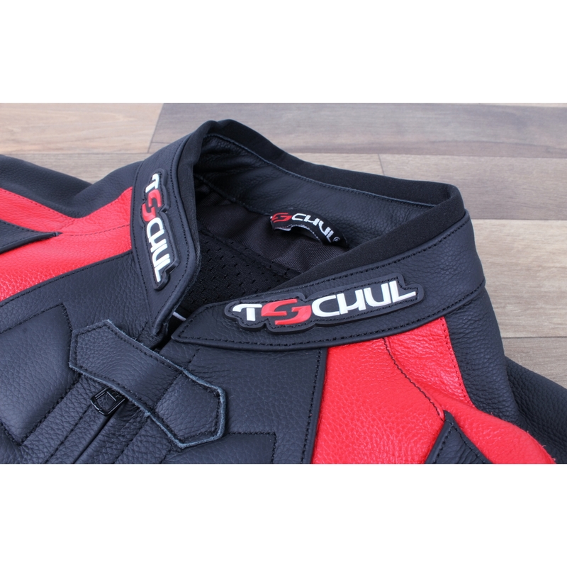 Férfi overál Tschul 747 Speedster fekete-piros kiárusítás