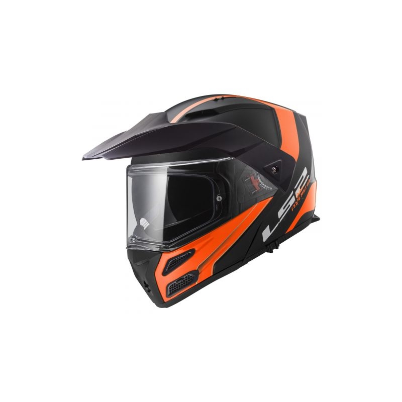 Billenő sisak LS2 FF324 Metro EVO Rapid fekete-narancssárga akció kiárusítás