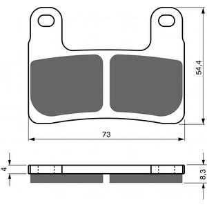 Fékbetét GOLDFREN 397 S33 STREET FRONT