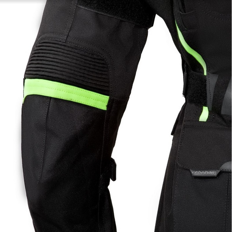 Női motoros kabát Rebelhorn Hiker II fekete-fluo sárga akció kiárusítás