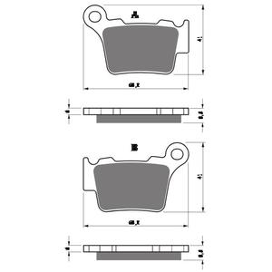Fékbetét GOLDFREN 416 S33 OFF-ROAD REAR