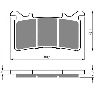 Fékbetét GOLDFREN 415 S33 STREET FRONT