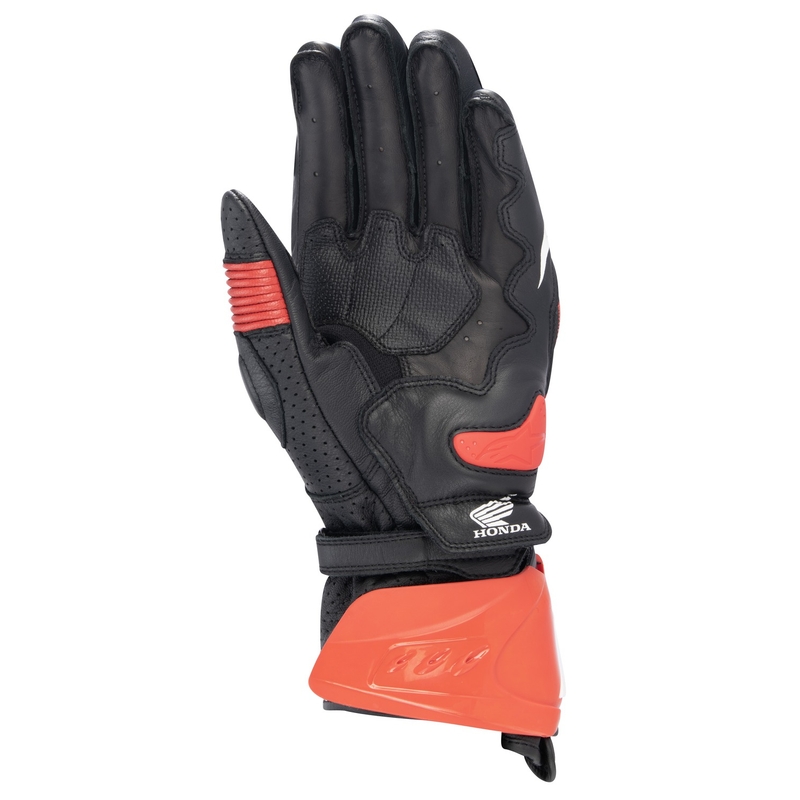 Alpinestars GP PRO R 3 Honda motoros kesztyű fekete-piros fluo-kék-fehér