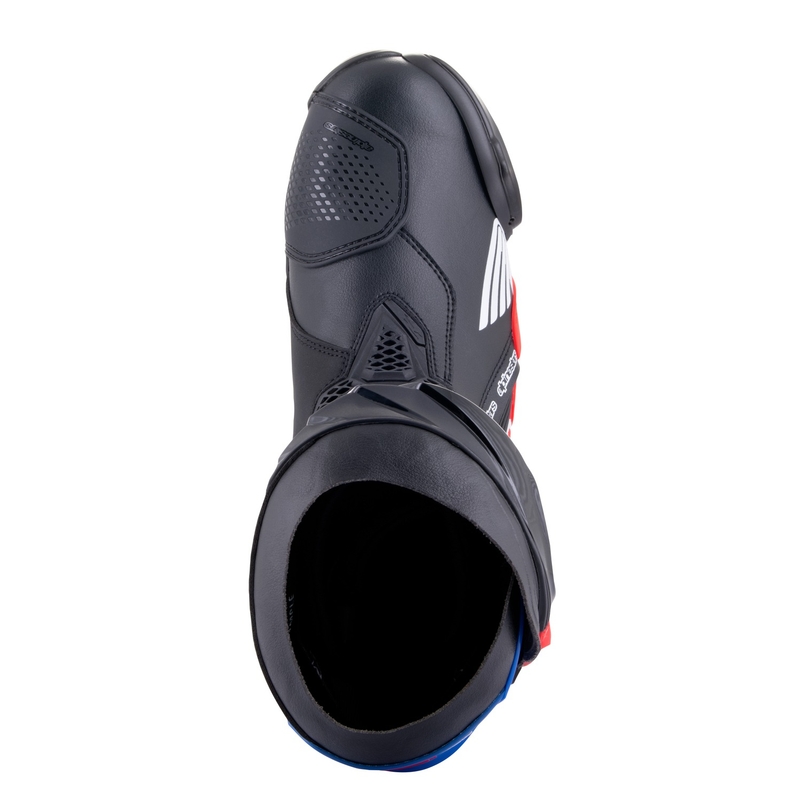 Alpinestars Supertech R Honda motoros csizma fekete-piros fluo-kék-fehér