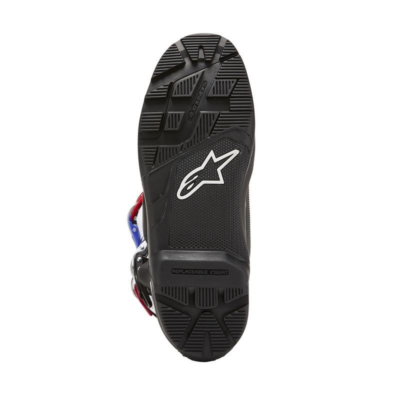 Alpinestars Tech 7 Enduro Drystar Honda motoros csizma fekete-kék-fehér-piros