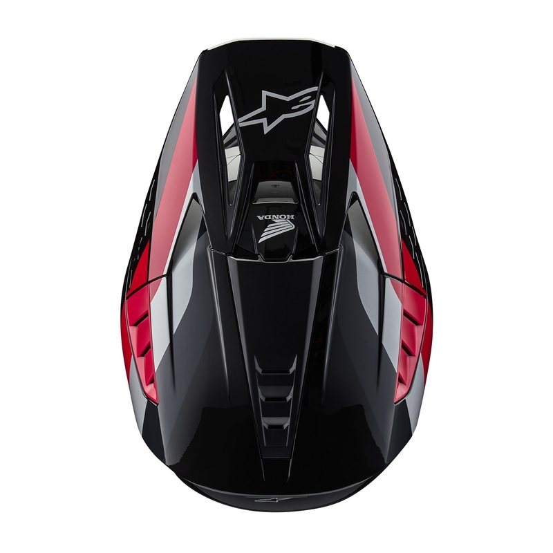 Alpinestars S-M5 Honda motocross sisak kollekció fekete-piros-szürke