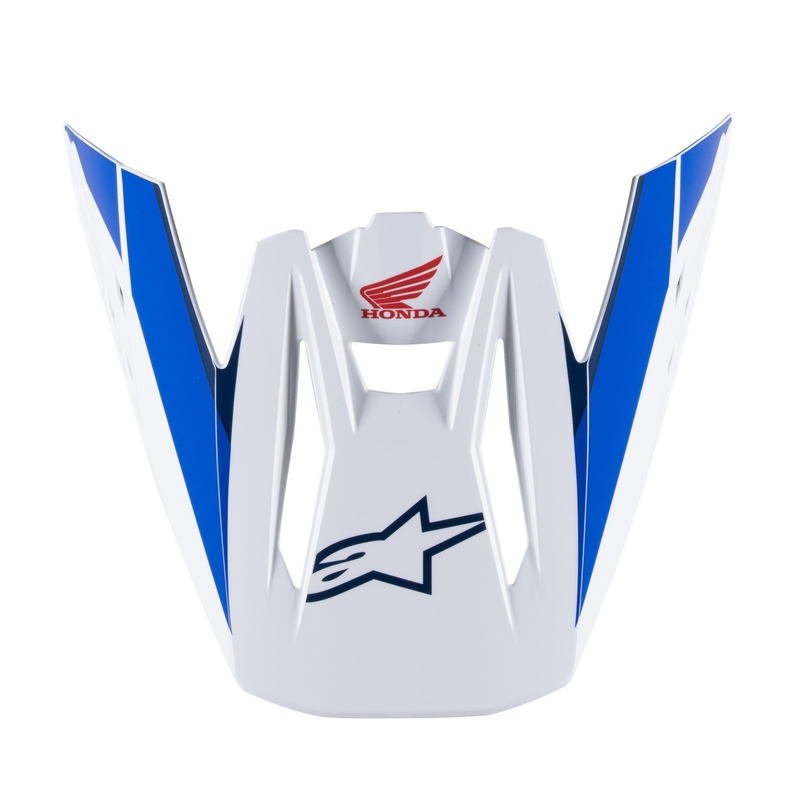 Alpinestars S-M5 Honda bukósisak napellenző kollekció fehér-kék-piros