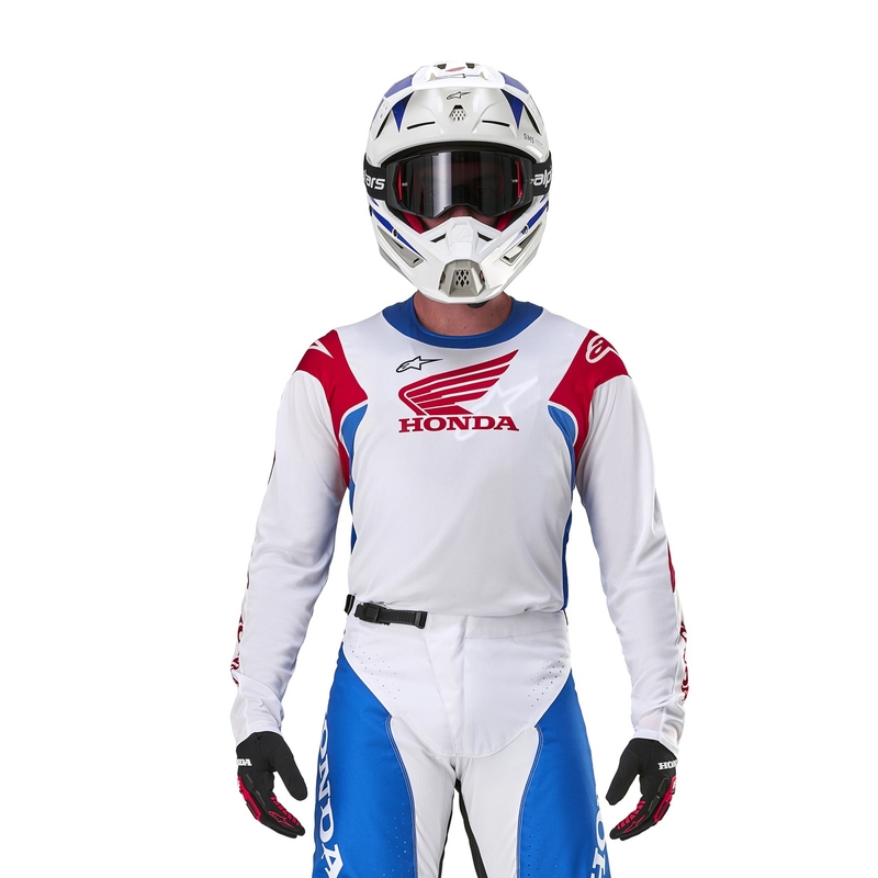 Alpinestars Racer Iconic Honda kollekció motocross mez fehér-kék-piros-fekete