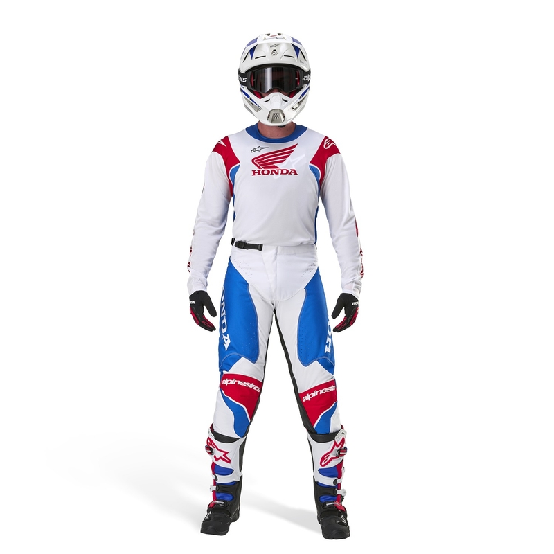 Alpinestars Racer Iconic Honda kollekció motocross mez fehér-kék-piros-fekete